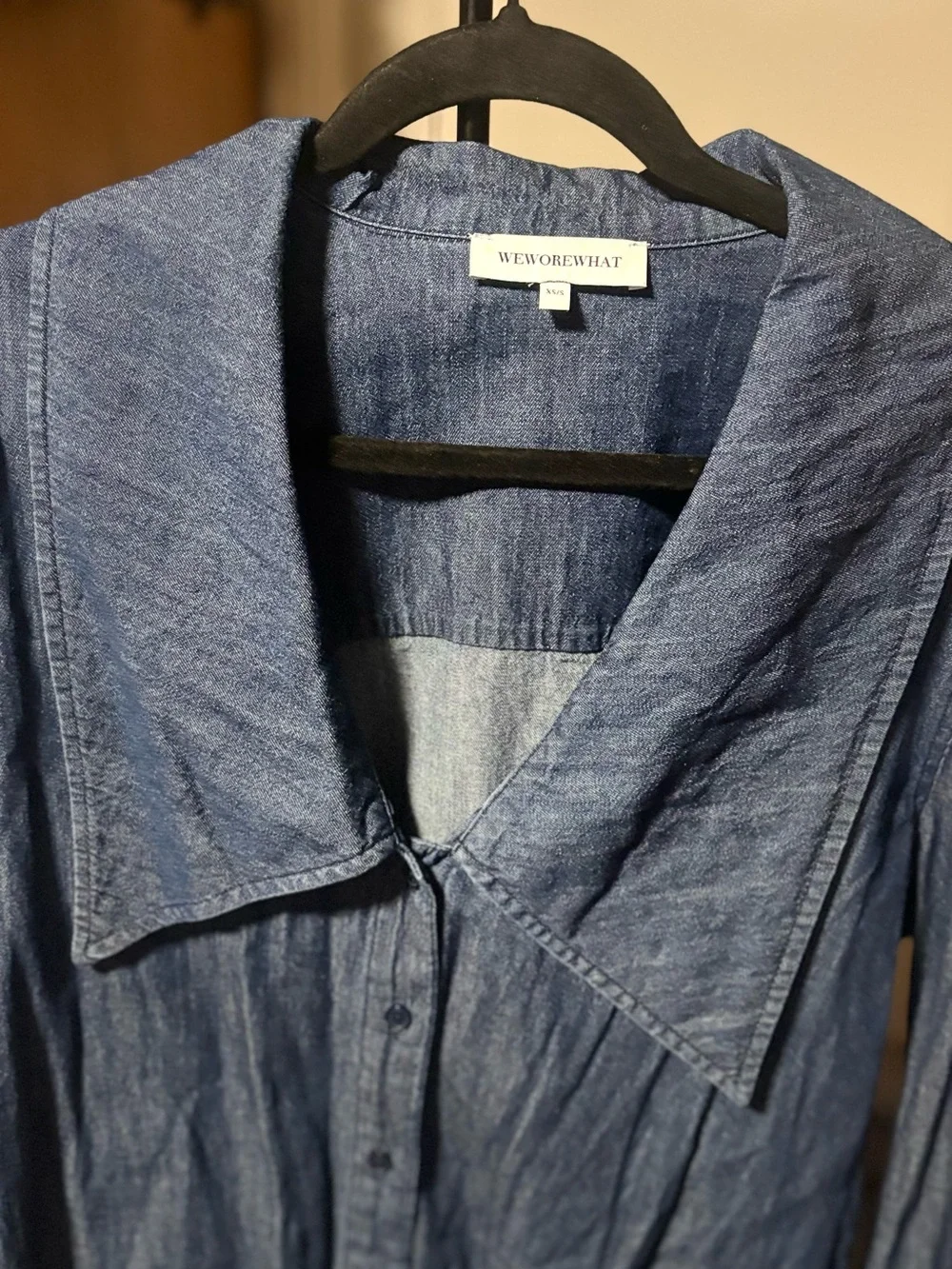 WeWoreWhat Indigo Denim Button-Down Shirt